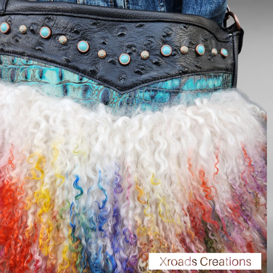 Dora - Fuzzy - Rainbow Mongolian Sheep