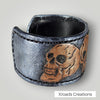 Metal Cuff - Hand Tooled - Skulls