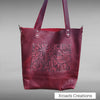 Basic Tote - Burgundy with Embossed outer pocket