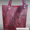 Basic Tote - Burgundy with Embossed outer pocket