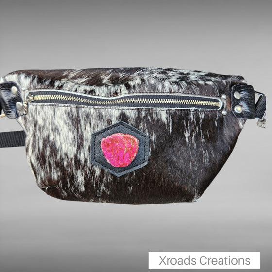 The Bum Bag - Hair on with purple stone