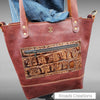 Basic Tote - Hair On Brown and white with Embossed Pocket