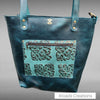 Basic Tote - Turquoise with Embossed outer pocket