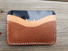Football Leather Mini Wallet - Brown/tan/black
