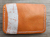 Football Leather Mini Wallet - Orange/White Stripe